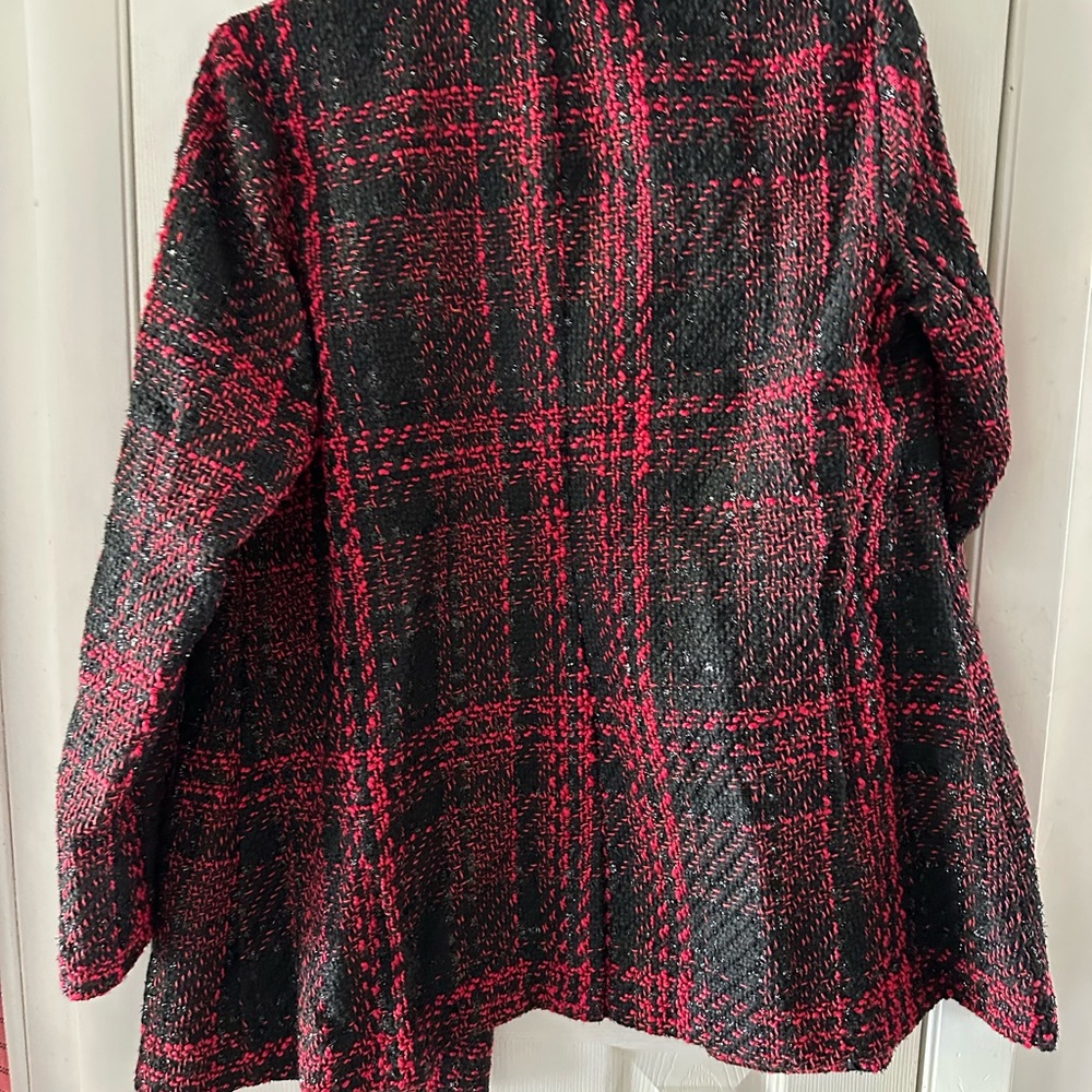 Plaid Women's Jacket in Black and Red